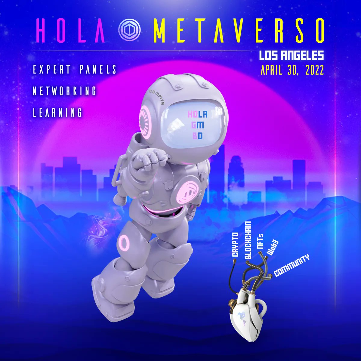 artonnft1's tweet photo. Join us on Saturday, April 30th at Hola Metaverso. A Web3 community event. 
Join us to connect, learn, and build together. https://t.co/vTx3VaQlBH