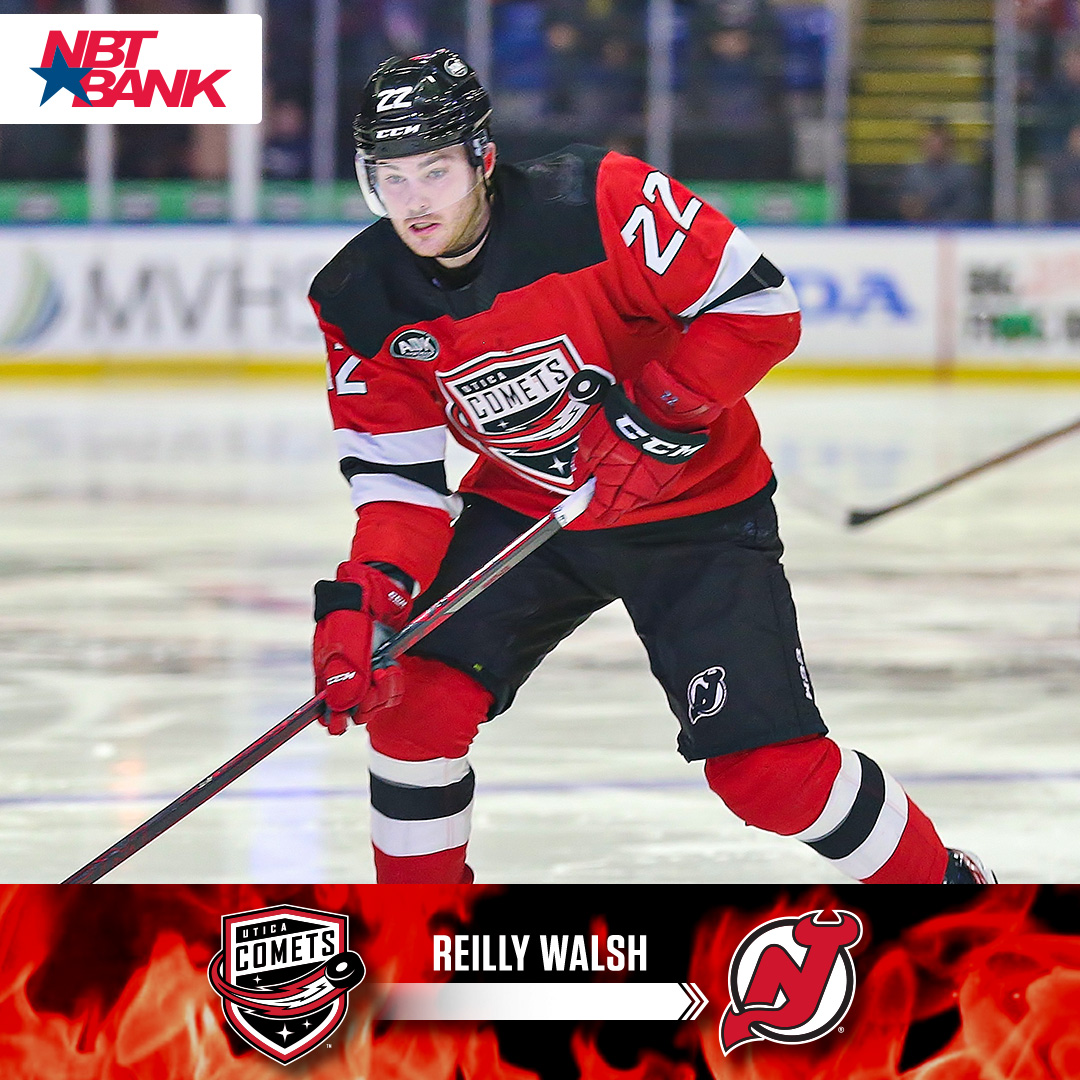 UticaComets's tweet photo. Reilly Walsh is heading up to New Jersey! He's with the guys in Ottawa today 😎 https://t.co/iUVNKrTAmy