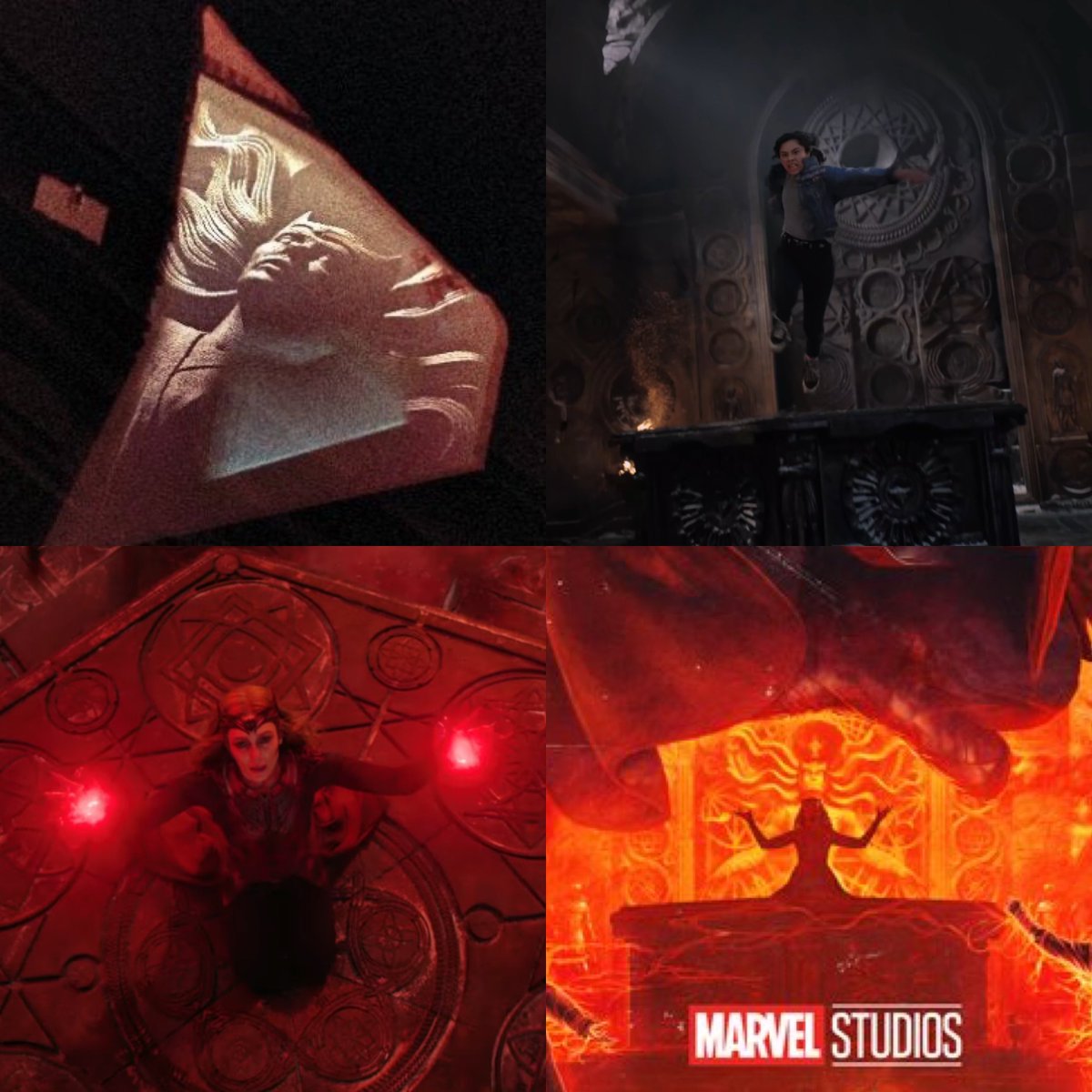 wandasolsen's tweet photo. THEY’VE BEEN HIDING HER STATUE #ScarletWitch https://t.co/s8hCwJXyQn