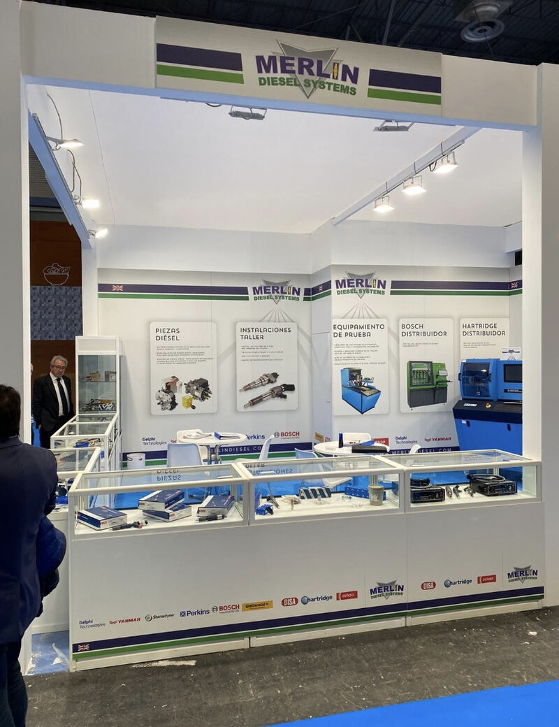 StoneCreate's tweet image. Check out our new exhibition stand for Merlin Diesel Systems Ltd at Motortec Madrid!

We worked with Merlin on the design and production of their new stand, boosting their brand awareness across exhibitions worldwide.

For any exhibition signage enquiries, contact us today.
