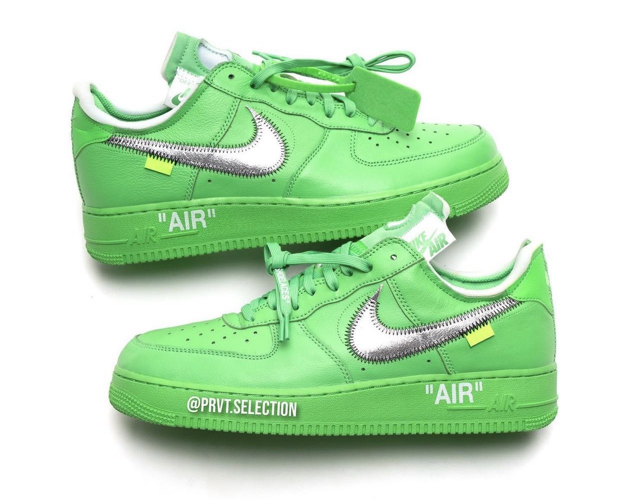 Nice Kicks on X: Off-White x Nike Air Force 1 Low “Light Green Spark” 🌱   / X