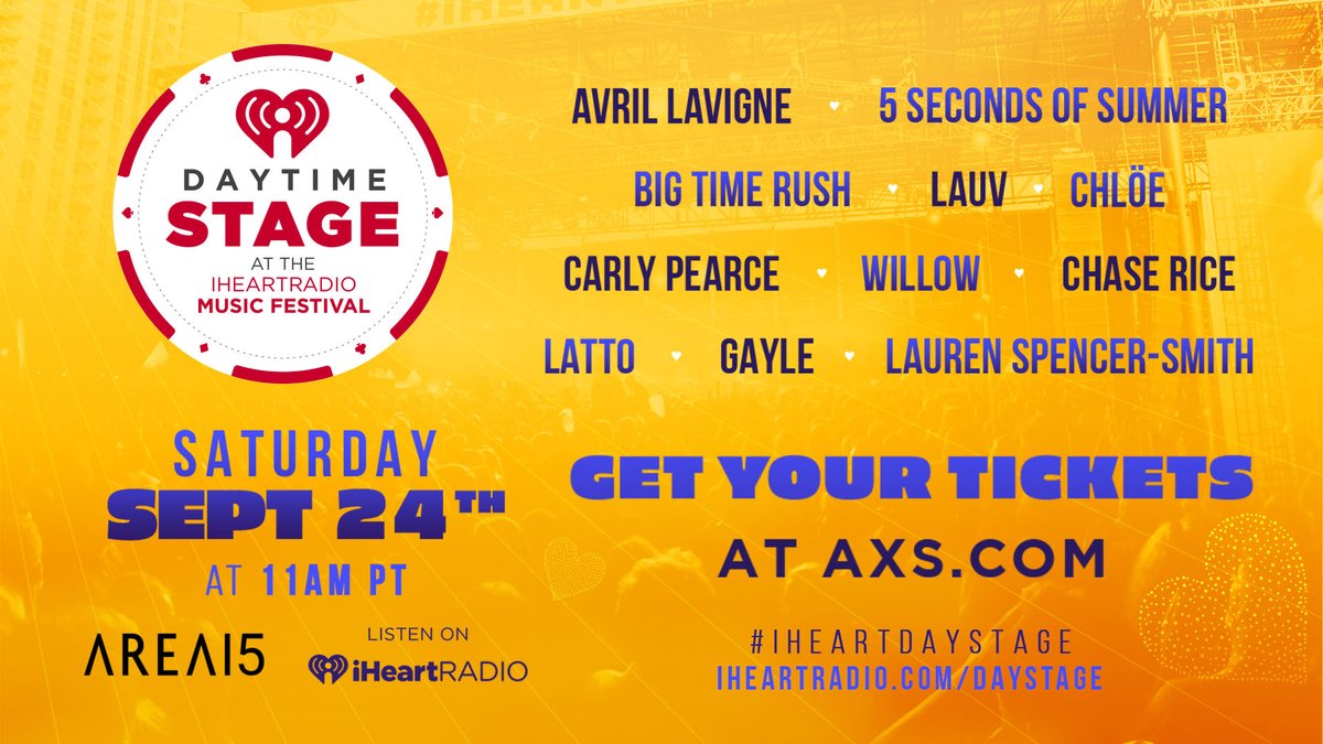 INFO | O PODER!!!

O BTR irá se apresentar no #iHeartDayStage no mesmo dia que grandes nomes como Avril Lavigne, 5 Seconds Of Summer e LAUV!

O evento irá ocorrer em Las Vegas e o ingresso custa 75 dólares (374 reais), podendo ser adquirido pelo link: ihr.fm/BUYiHeartDaySt…