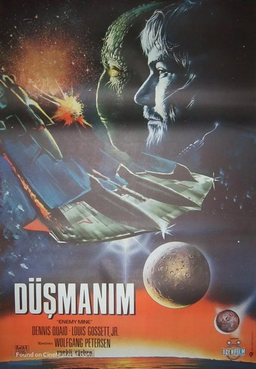 'Enemy mine'
(1985) #wolfgangpetersen #movie #dennisquaid #louisgossettjr #turkish #movie #poster