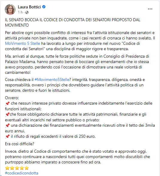 Ilviailvia's tweet photo. Il #CodiceDiCondotta del #M5S non e' piaciuto a tutti gli altri. Strano vero?🤪 https://t.co/sNbzghHLHd