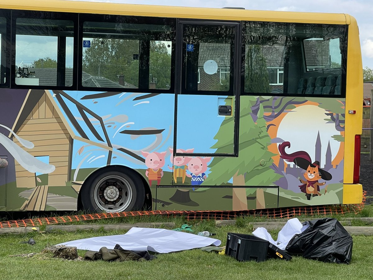 Exciting times here as Sign Print Design begin the ‘bus wrapping’ process! A huge thank you to Literacy Shed who are funding this inspiring project! <a href="/LiteracyShed/">The Literacy Shed</a> <a href="/edshed/">EdShed 🐝</a> @redgierob