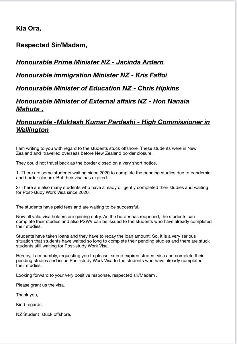 Davinde86529246's tweet photo. This is the anti-migrant approach of NZ towards students whereas all other nations have done justice to Offshore Stuck Students. humble request help us all migrants stuck offshore.
#extendoffshorevisa 
#bringusback 
@jacindaardern @JustinTrudeau @ScottMorrisonMP @chrishipkins https://t.co/x3s68DH2qp