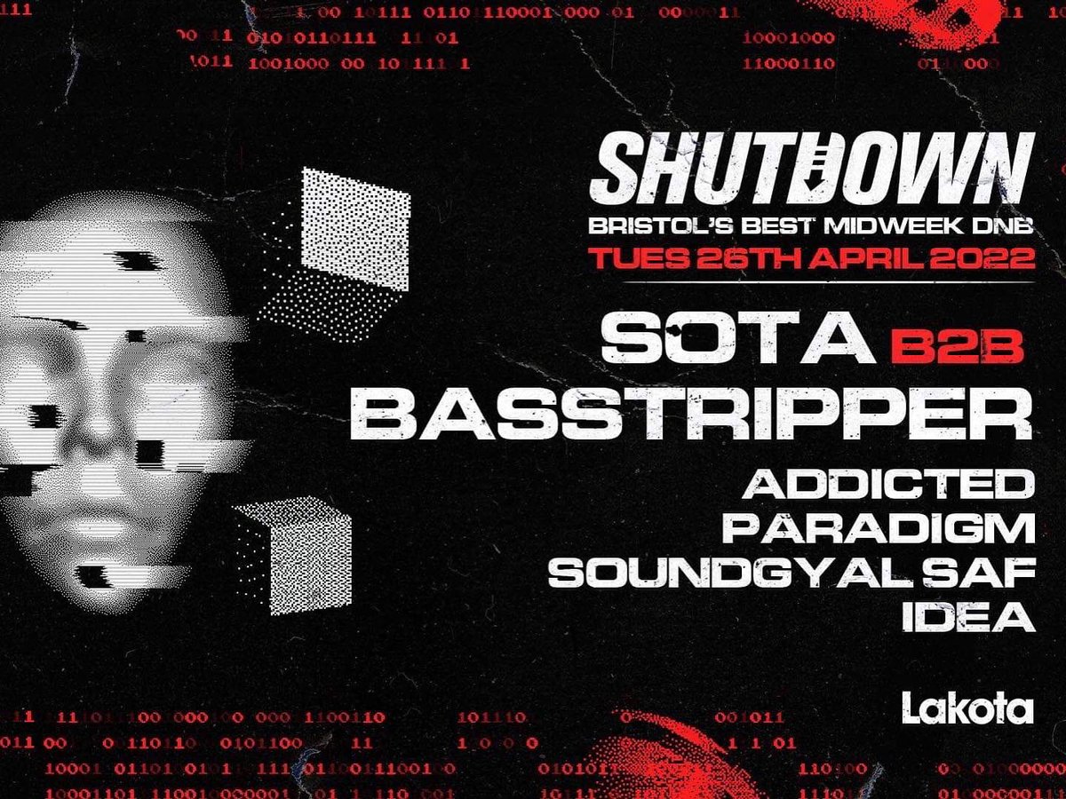 Playing at this amazing event tonight Shutdown at <a href="/LakotaBristol/">Lakota - Bristol</a> which is always a pleasure but this time the line-up is looking a bit mad 🔥
See the ticket link in my bio ❤️
#drumandbass #dnb #drumandbasslover #drumandbassfamily #dnbdj #drumandbassdj #jungledj #dnbtalk #dnblife