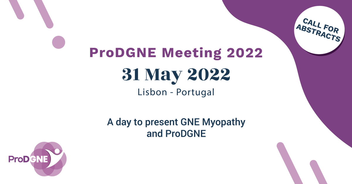 ProDGNE's tweet photo. #ProDGNE invites you to submit an #abstract for the #ProDGNEmeeting2022!
➡️This is an opportunity to present your work on #GNEMyopathy, #SialicAcid or research of relevance to the programme and learn recent developments in #GNEM
⏳Deadline: 10/05/2022
👉https://t.co/gRz1Cr2wrx https://t.co/u5q4SaxH3V