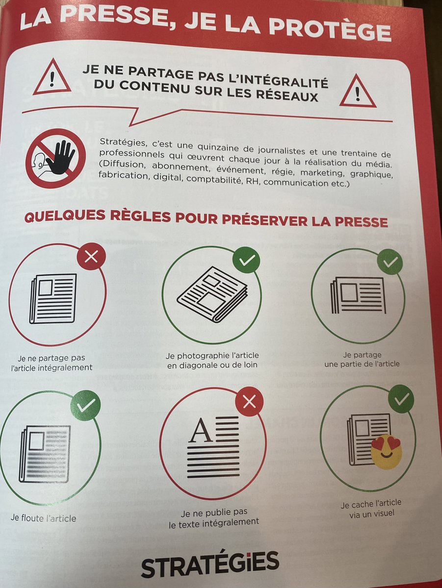 blemoul's tweet photo. N• Stratégies Avril 2022
Quelques règles pour préserver la presse.
#Journalisme #communication https://t.co/M1iFbTGYLn