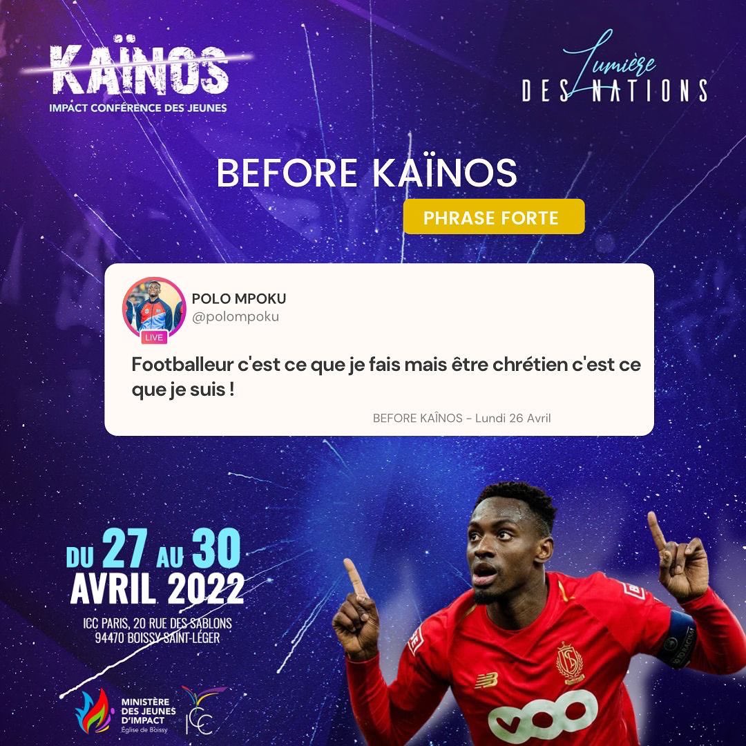 MJI_ICC_Paris's tweet photo. « Footballeur c’est ce que je fais mais chrétien c’est ce que je suis ! » waouh 🤩
C’était incroyable ✨
Prêt(e) à être la lumière des nations dans le sport ? 😏
Tu peux revoir ce live en cliquant ici 👇
https://t.co/u0y5avtzRx
#lumiere #nations https://t.co/9fIl0sI5LJ