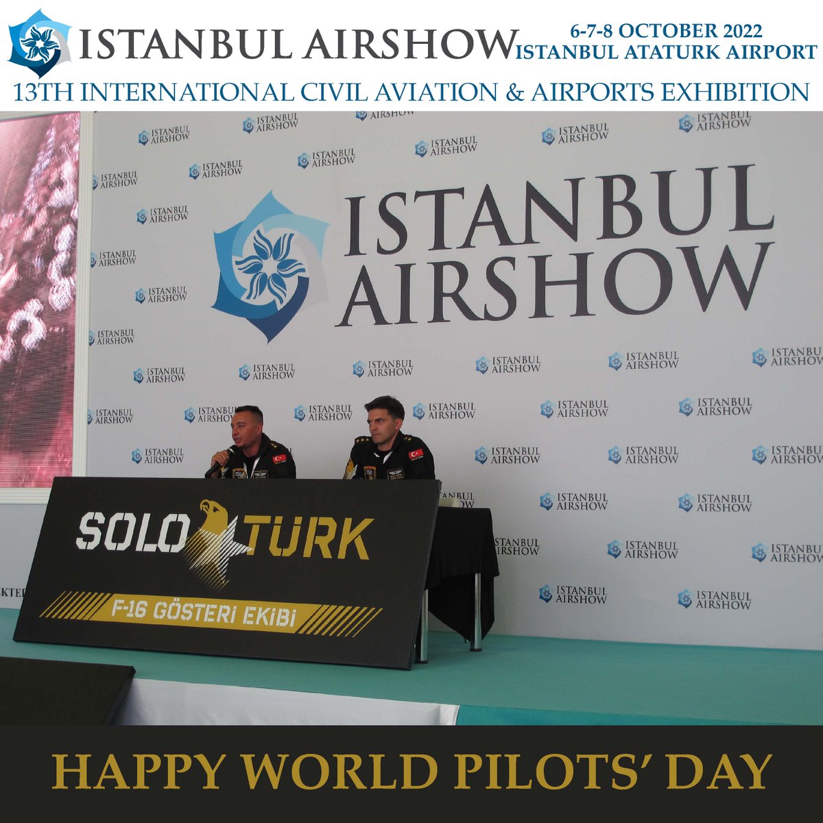 HAPPY WORLD PILOTS' DAY
DÜNYA PİLOTLAR GÜNÜNÜZ KUTLU OLSUN
#26aprilworldpilotsday #WorldPilotsDay #26NisanDuenyaPilotlarGuenue #istanbulairshow
