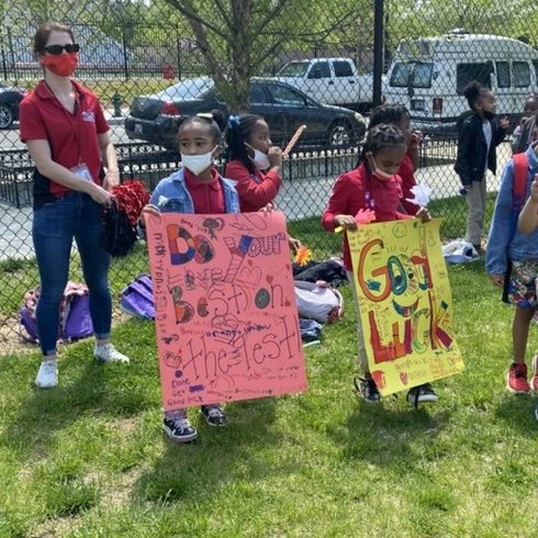 fpcsarmstrong's tweet photo. It's just a walk in the PARCC!! #Armstrong #WeStrong #FriendshipProud #dccharterproud #parcctesting https://t.co/akMW9Labow