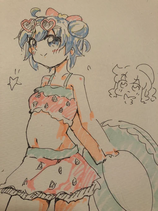 お題箱 スイカ水着なんとか(精一杯です) 