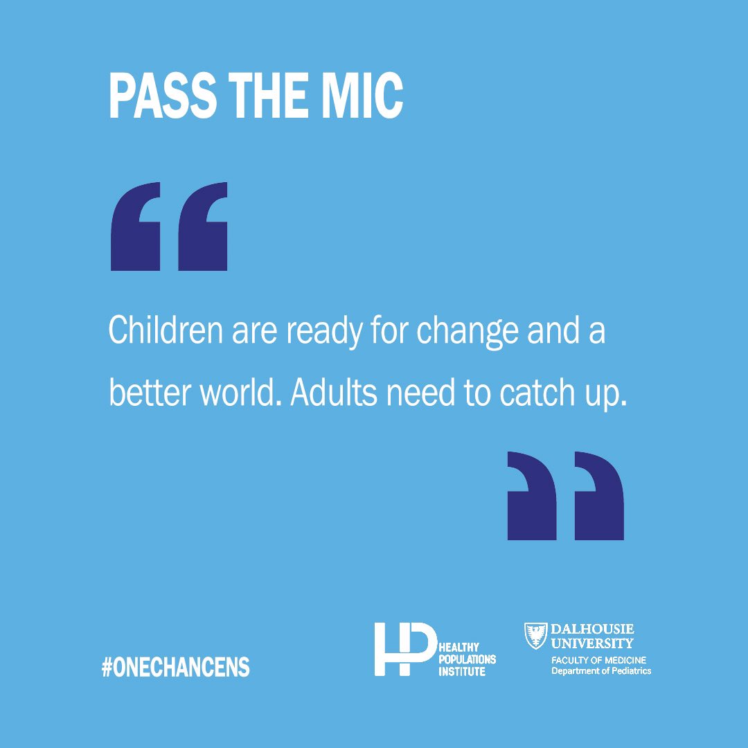 onechancens's tweet photo. Children and youth in Nova Scotia told us they are ready for change. We need to pass the mic and include their voices in the conversation #onechancens @Wisdom2Action https://t.co/mSzhWURxY4