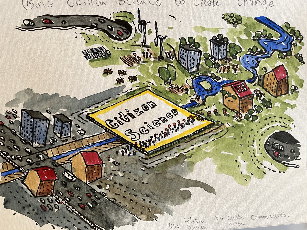 Once again ⁦<a href="/DrawnJournalism/">Drawn Journalism</a>⁩ are employed to translate #citizenscience for all of us. Great stuff🦾❤️ #citsci2022DK