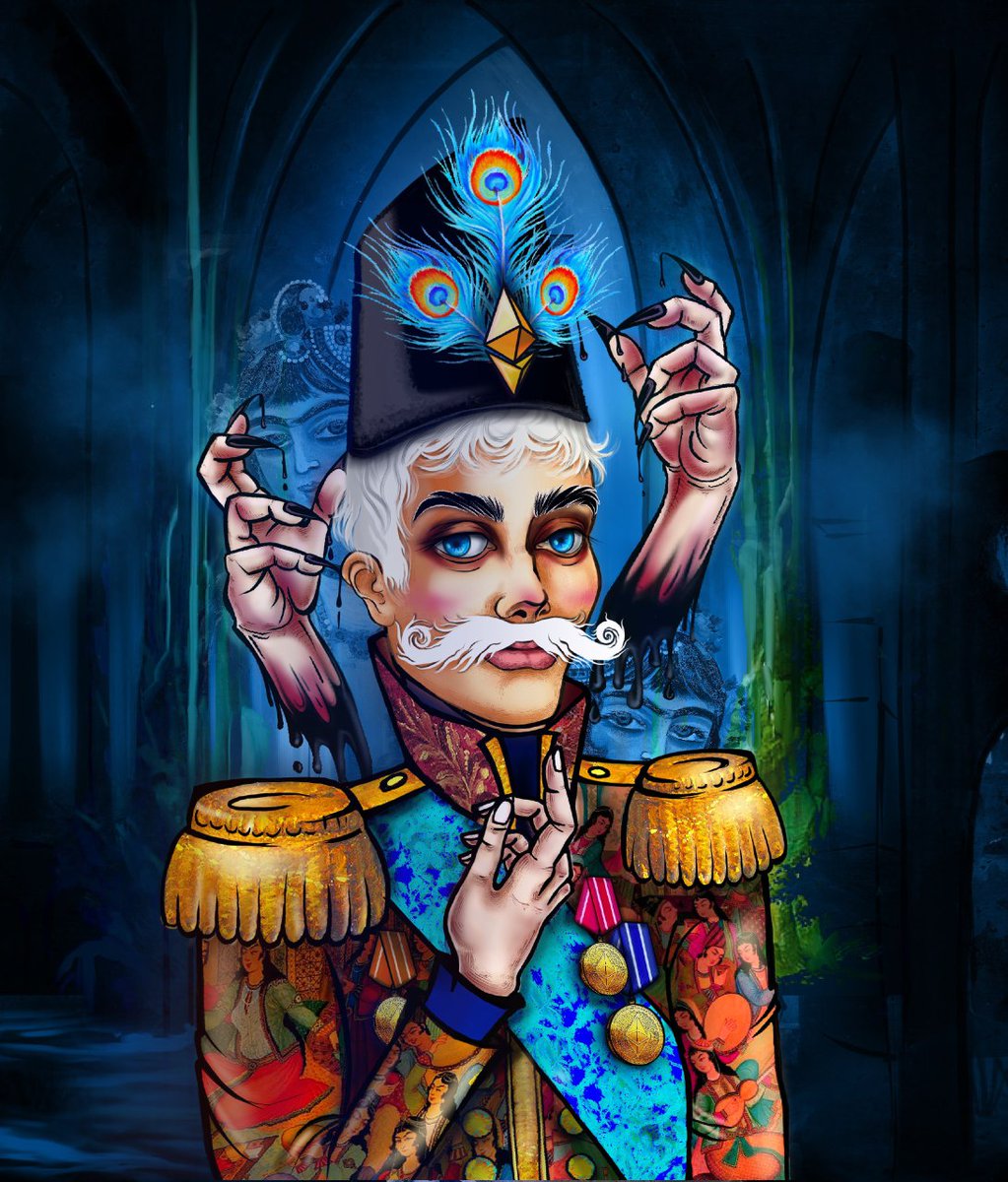 I'm so happy 😍 I was finally able to put my collection on Foundation ,
My first work from the Mad dream's collection, inspired by the characters of old fairy tales and my nightmares.
Name: Lover king 
1/1
0.35 ETH
foundation.app/@NasMo/mdm/1
#NFTSPACESHIP
#collector #NFTCommunity