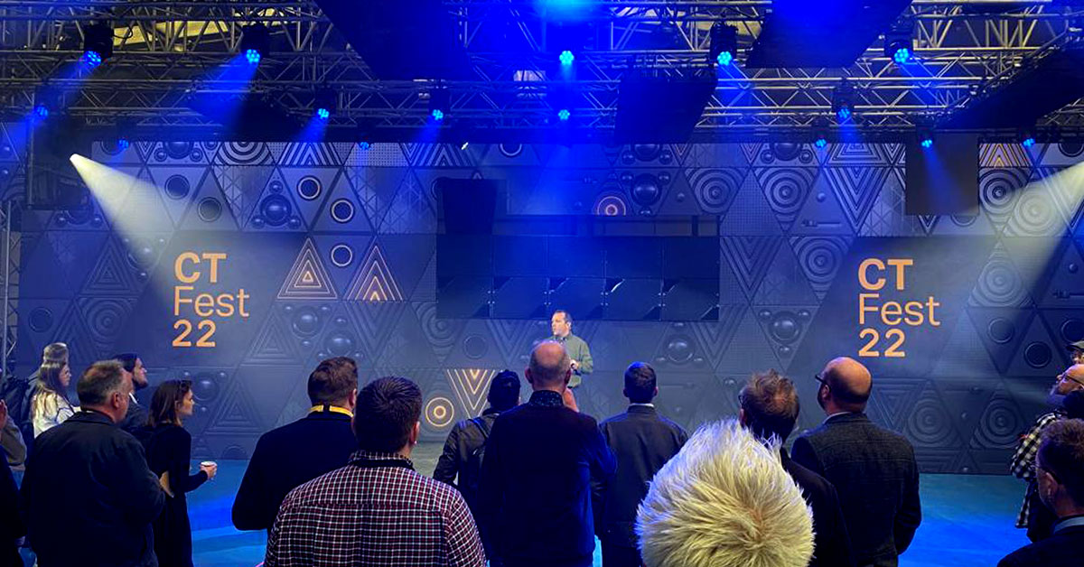 CreativeTechnol's tweet photo. Our doors are open! What a great morning at #CTFest22, @HOLOPLOT's main stage presentation is not to be missed! Here with us today? Let us know your thoughts in the comments…
#holoplot #conneCT #CTGroupEvents https://t.co/9Ren0KNdL2