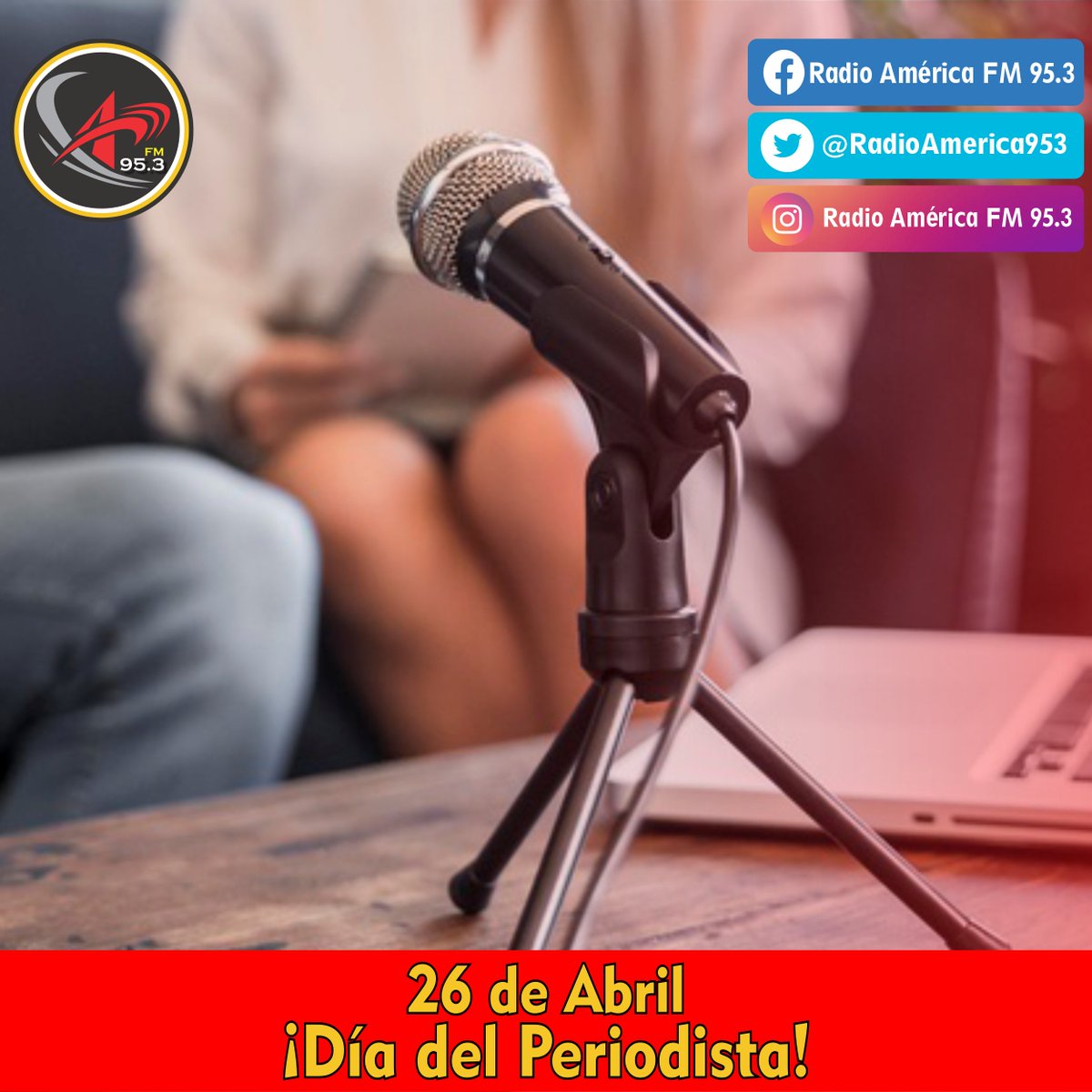 RadioAmerica953's tweet photo. 📌26 de Abril - ¡Feliz día de la Secretaria y del Periodista! https://t.co/hrDLoesCvV