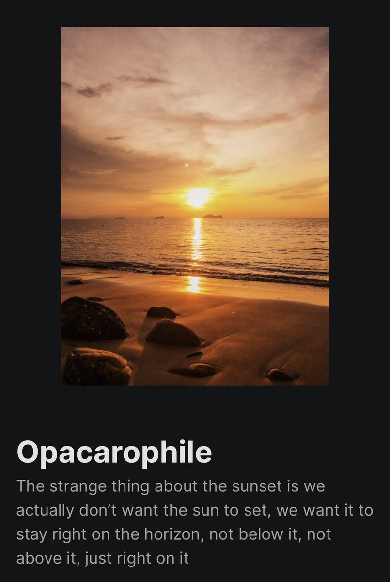 dibdonft's tweet photo. Ninja Drop 📸

“Opacarophile”
- A person who loves sunsets

0.03bnb

Link: https://t.co/nFeRocntF9

#NFTphotographyMY #Pentas #Pentasian #NFTmy #NFTphotography https://t.co/lPek4vHxAQ