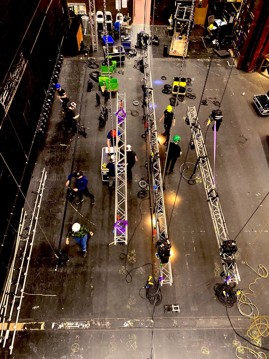 Start of fit-up for Sweeney Todd <a href="/RCStweets/">Royal Conservatoire of Scotland</a> <a href="/RCS_MT/">RCS Musical Theatre</a>
