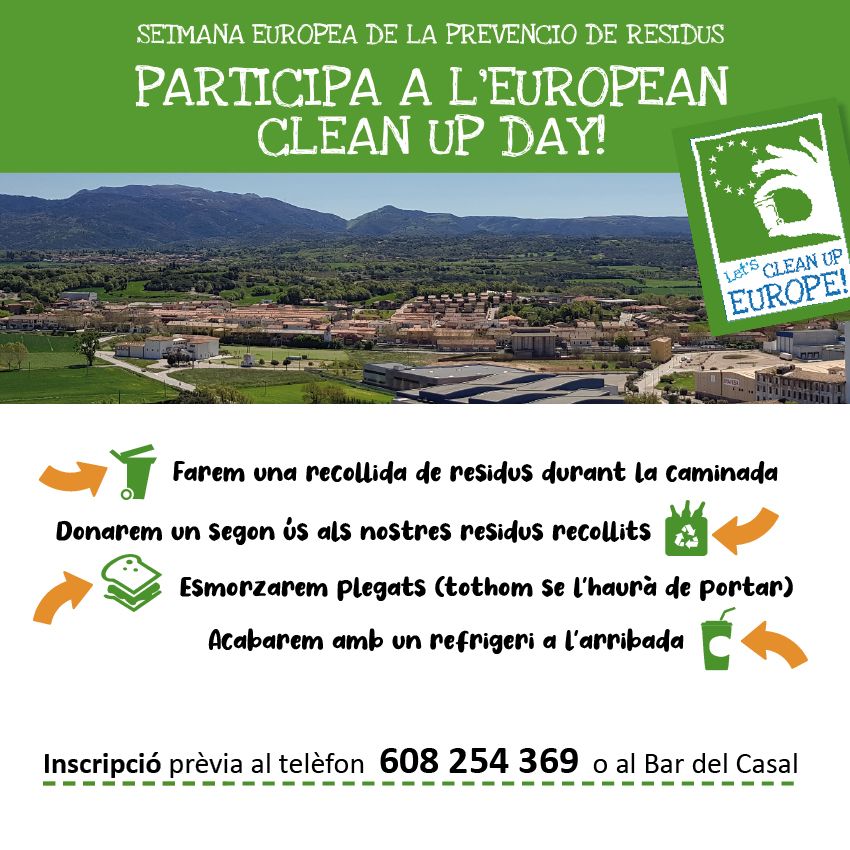 smbalenya's tweet photo. ♻️ 𝗣𝗮𝗿𝘁𝗶𝗰𝗶𝗽𝗮 𝗮 𝗹’𝗘𝘂𝗿𝗼𝗽𝗲𝗮𝗻 𝗖𝗹𝗲𝗮𝗻 𝗨𝗽 𝗗𝗮𝘆 del dissabte 7 de maig
Molt important! Portar guants per recollir les deixalles 🧤
Més informació:
https://t.co/vMZHAhpJsE
#SMBalenyà #Osona #europeancleanupday https://t.co/TXUyiOvxze
