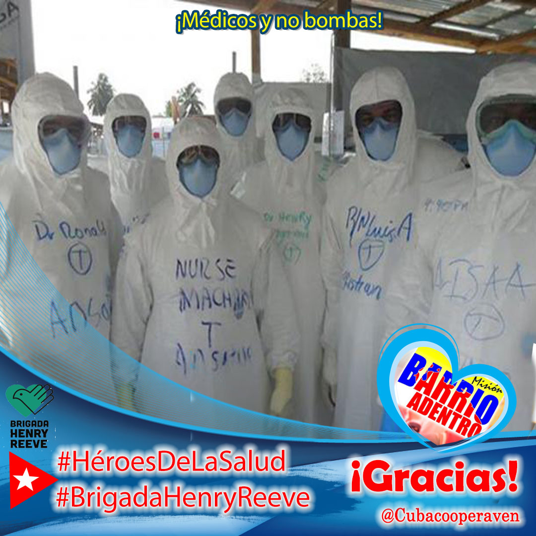 ¡Médicos y no bombas! humanistas por excelencia y principios; celebrando el #1Mayo. 
#Cuba 
#CubaViveYTrabaja 
#VamosConTodo
 #CubaPorLaVida 
<a href="/cubacooperaZul/">Misión Médica Estado Zulia</a>
<a href="/cubacooperaven/">Brigada Médica Cubana en Venezuela</a>