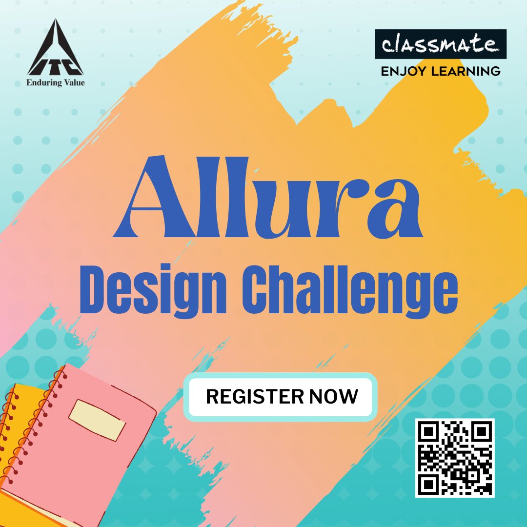 classmatebyitc's tweet image. Classmate is proud to present 'Allura Design Challenge'!
The competition, open to design college students, invites unique and fresh notebook cover design languages and ideas with amazing rewards.
Design submissions end on 02.05.2022, so register fast at bit.ly/Allura2022
