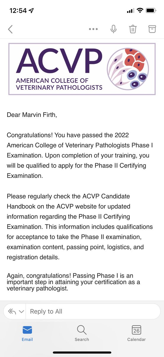 dr_marvinfirth's tweet photo. I still can’t believe it!!! I have passed my Phase I American College of Veterinary Pathologist’s exam!!! #acvp #veterinarypathologist #vetpathology https://t.co/Jf2TWP9c0R