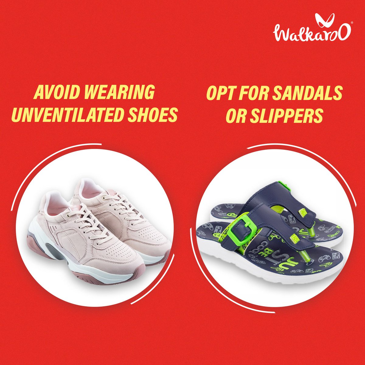 WalkarooIN's tweet photo. This Summer, give your feet some tender loving care and follow these tips to keep them soft, supple and healthy.​

#walkaroo #walkmore #berestless #summervibes #summerfootwear #summerfootcare https://t.co/H8zDuag6rK