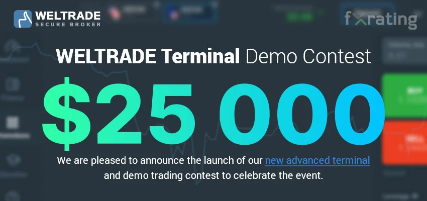 GFxrating's tweet photo. Конкурс демо-трейдинга в Weltrade
Weltrade сообщает о запуске нового продвинутого терминала и приуроченного к этому событию конкурсу демо-трейдинга. Призовой фонд конкурса - 25 000 долларов США. https://t.co/LEYBe1Zwik
#Weltrade #конкурс #торговыйсчет #демосчет #трейдинг #форекс https://t.co/V8Za4rLkFH