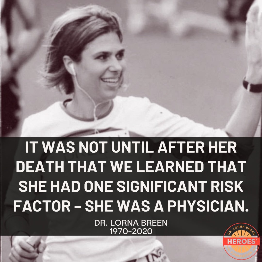 The burnout and mental trauma Dr. Lorna Breen, like many healthcare workers, experienced brought her to a breaking point. We’re proud of our work towards systemic and scalable solutions that give hope and healing to our healthcare heroes. We love you, Lorna 🧡 #HopeForHealthcare