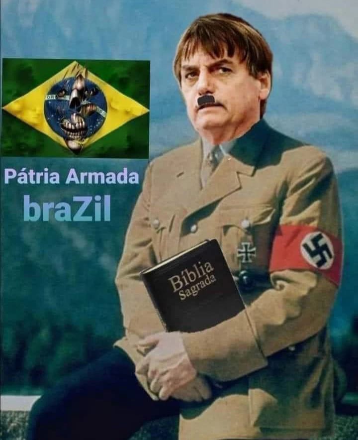 JJVCdoceara's tweet photo. Os nazistas querem uma ditadura nazista no Brasil de hoje e pasmem alguns criminosos fascistas marginais militares mamadeiras de piroca,o povo que paga tem salários e previlégios acima d 100mil reais está fazendo tramóia de marginais que são para implantar o nazismo com genocída. https://t.co/jOgu4W0Gtz