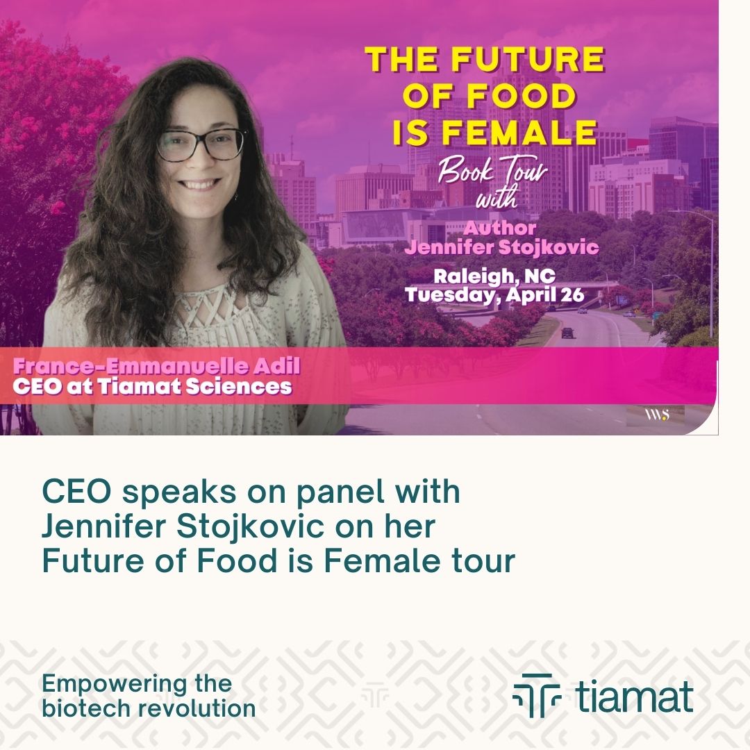 🌱 France will speak with Jennifer Stojkovic, author of The Future of Food is Female and founder of Vegan Women Summit, on April 26! Get your tickets now at: vwsraleigh.eventbrite.com

#alwaysanimalfree #cellularagriculture #tiamatsciencescorp