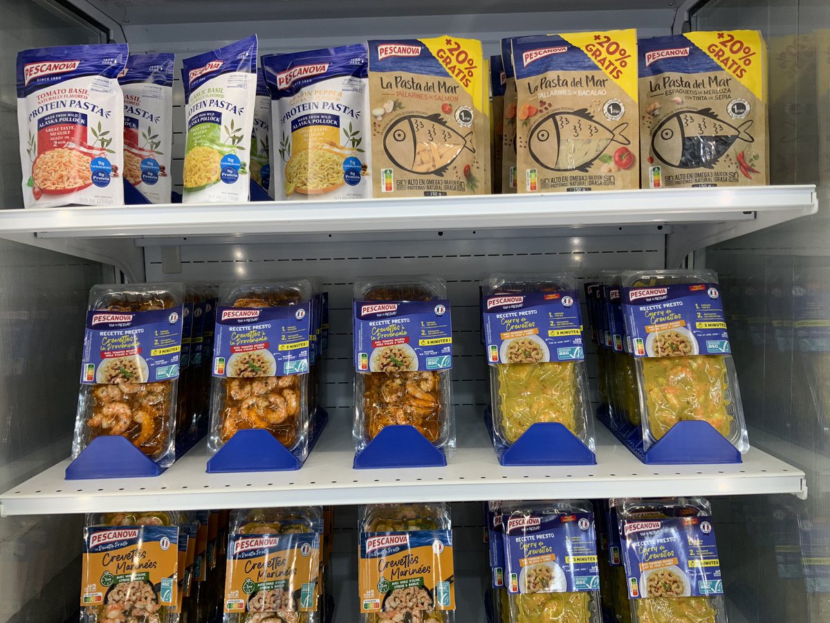 PescanovaCorp's tweet photo. Nos estrenamos en la @SeafoodExpo_GL en Barcelona 🙌, en el stand 3F601, con nuestras innovaciones “Recetas Presto” en Francia, “I Cook” de Grecia, las “Pastas Del Mar” en España y USA, los bigotudos #Rodolfos en nuevos formatos y mucho más… Todo delicious, avisamos 😋😜 https://t.co/9EczaaB9zo