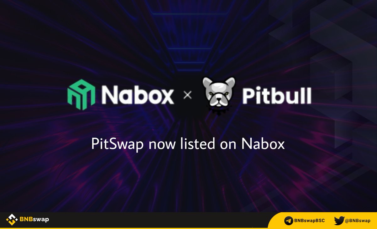 📢 <a href="/BscPitbull/">Pitbull Token</a> PitSwap is now listed on <a href="/naboxwallet/">Nabox</a>!

#Pitbull is a community-driven, dog-themed meme coin on #BNBchain (#BSC). It prides itself on community development and claims to be a “unique social experiment”

#Pitbulltoken #DeFi #Nabox #PIT $PIT #memecoin $BNB #BNBswap