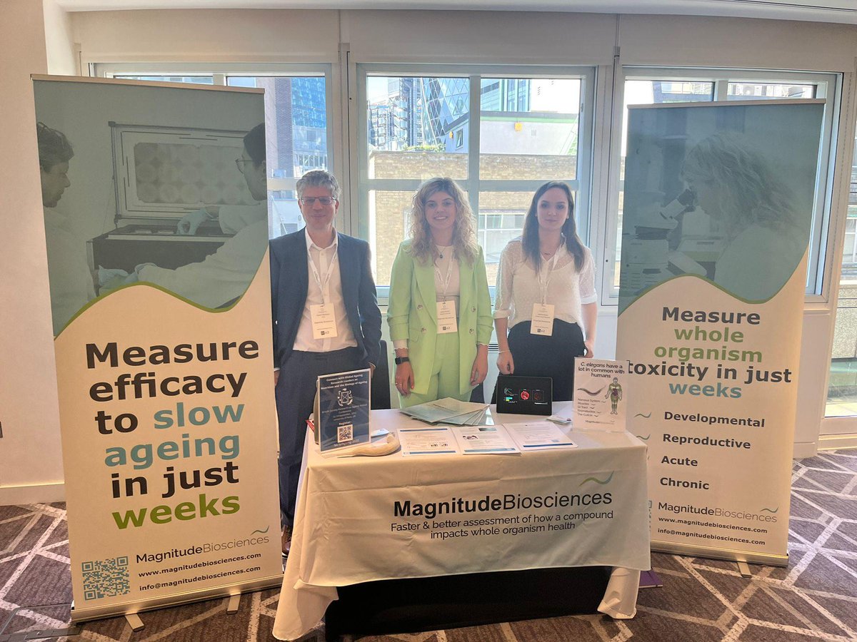 Magnitude Biosciences (@magnitudebio) on Twitter photo Great to be <a href="/longevityleader/">Longevity Leaders</a> in London today and tmw. Come meet <a href="/dweinkove/">David Weinkove</a> and the rest of the in vivo drug discovery experts team at Stand 4 #longevity #longevityleaders #longevitycongress Great to be <a href="/longevityleader/">Longevity Leaders</a> in London today and tmw. Come meet <a href="/dweinkove/">David Weinkove</a> and the rest of the in vivo drug discovery experts team at Stand 4 #longevity #longevityleaders #longevitycongress