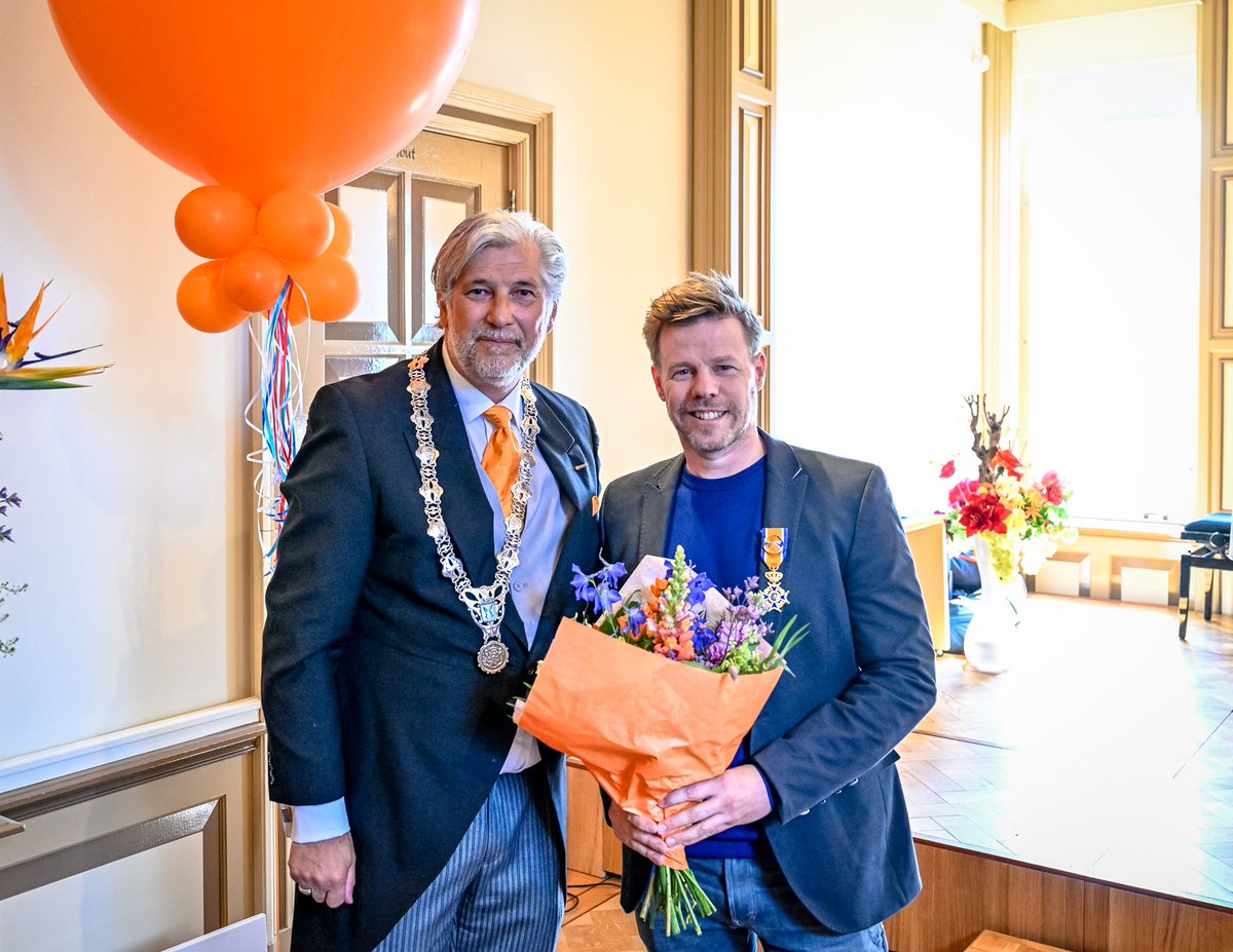 Extremely honoured to have been knighted as Officer in the Order of Oranje-Nassau by the Dutch King and mayor. I’m speechless and moved that my dad has initiated this. Thanks to everyone who has supported me over the years. This couldn’t have happened without you. Much love, F.❤️