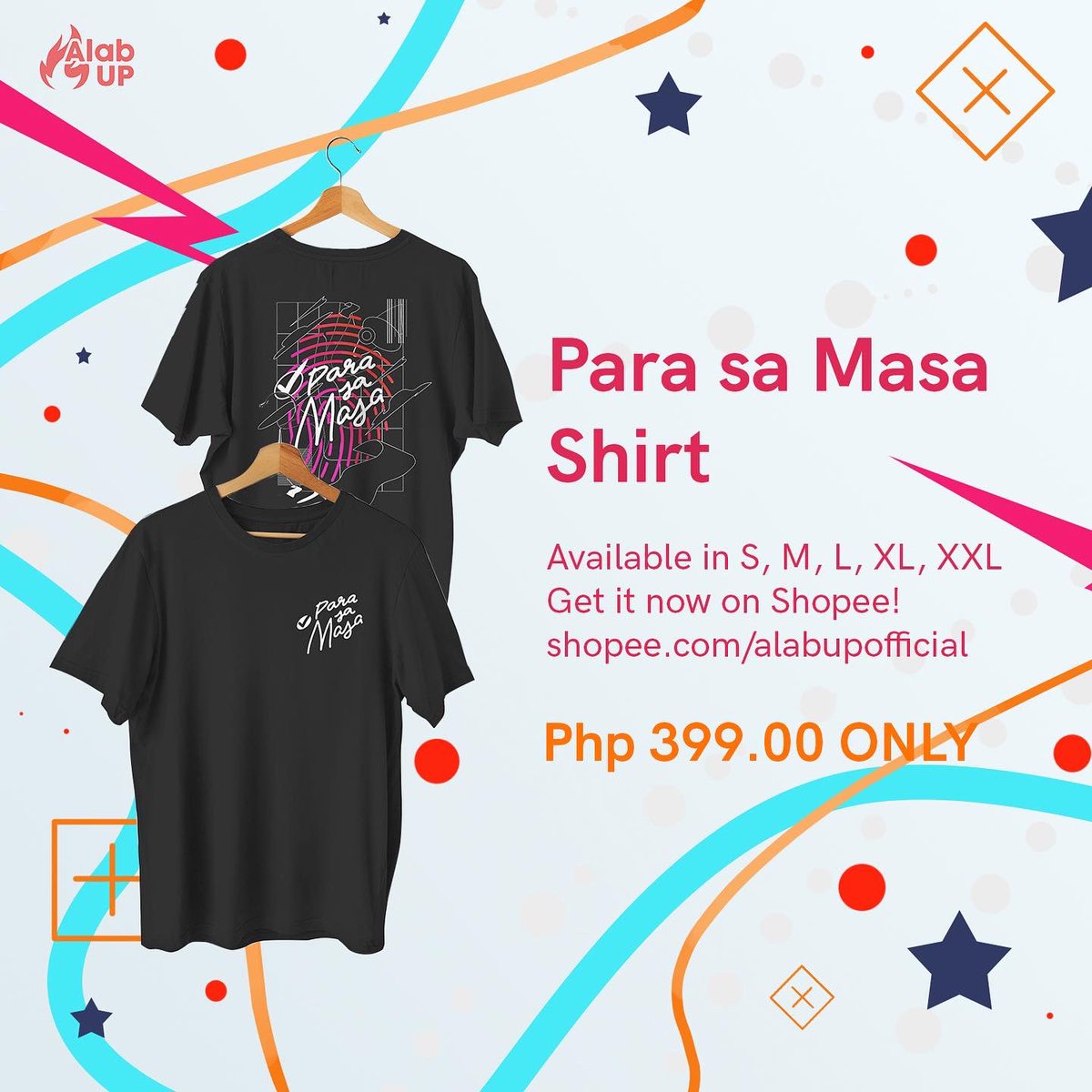 alabupofficial's tweet photo. Still looking for what to wear on election day? 🤔🤔 

Hatid namin ang perfect outfit para sa iyo—perfect outfit PARA SA MASA!!

Presenting, this season’s merchandise collection—Para sa Masa; stylish t-shirts and bucket hats to remind the people what they’re voting for. https://t.co/qPjAlWi5Vh