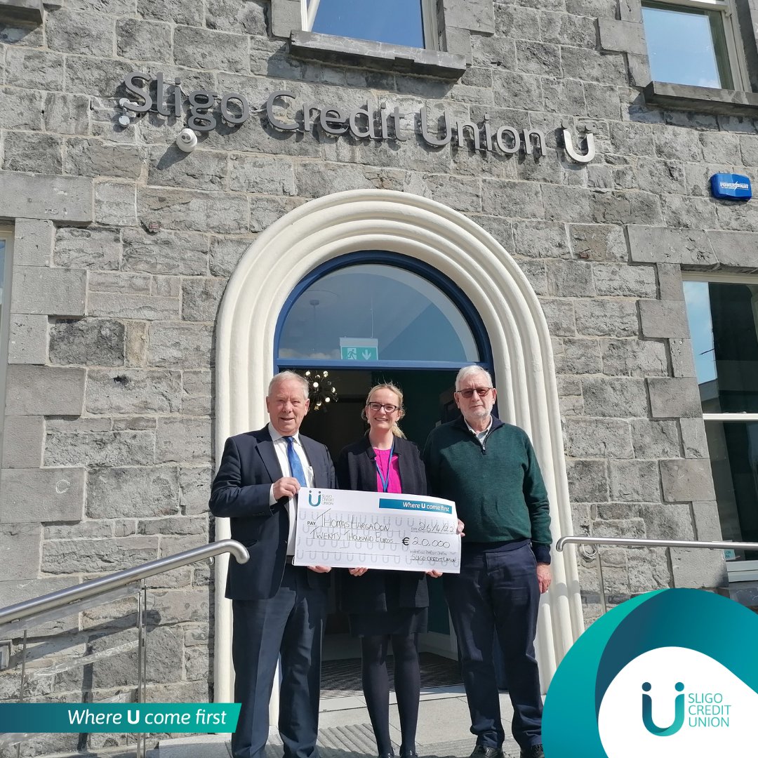 NorthWestCU's tweet photo. 🎉 A massive congratulations to our April 2022 Prize Draw winner, Thomas Hargadon. It was great speaking with you this morning and hearing about your plans. Thomas is pictured with Sabrina Kelly and Seamus Kilgannon from #SligoCreditUnion. #WhereUComeFirst https://t.co/1n3qMwIw76