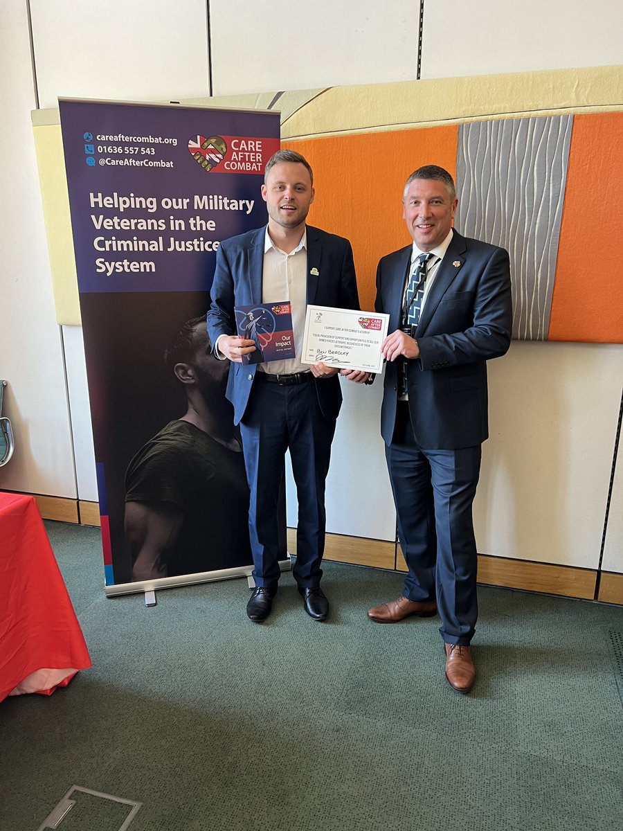 CareafterCombat's tweet photo. Great to be at Portcullis House today for the launch of our first Impact Report. Ben Bradley MP, a long-standing supporter of Care after Combat, was the first to collect his copy and pledge his support to our Vision. #CaCImpactReport #veterans @BBradley_Mans https://t.co/W53dX3loW4