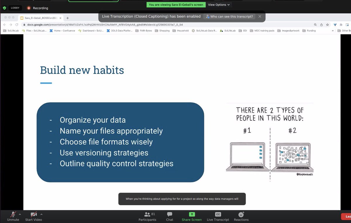 An amazing talk from <a href="/yalahowy/">Dr. Sara El-Gebali 🦥 yalahowy@fairpoints.social</a>. It’s never enough to hear about how we can make our data #FAIR and ensure that research is ongoing.