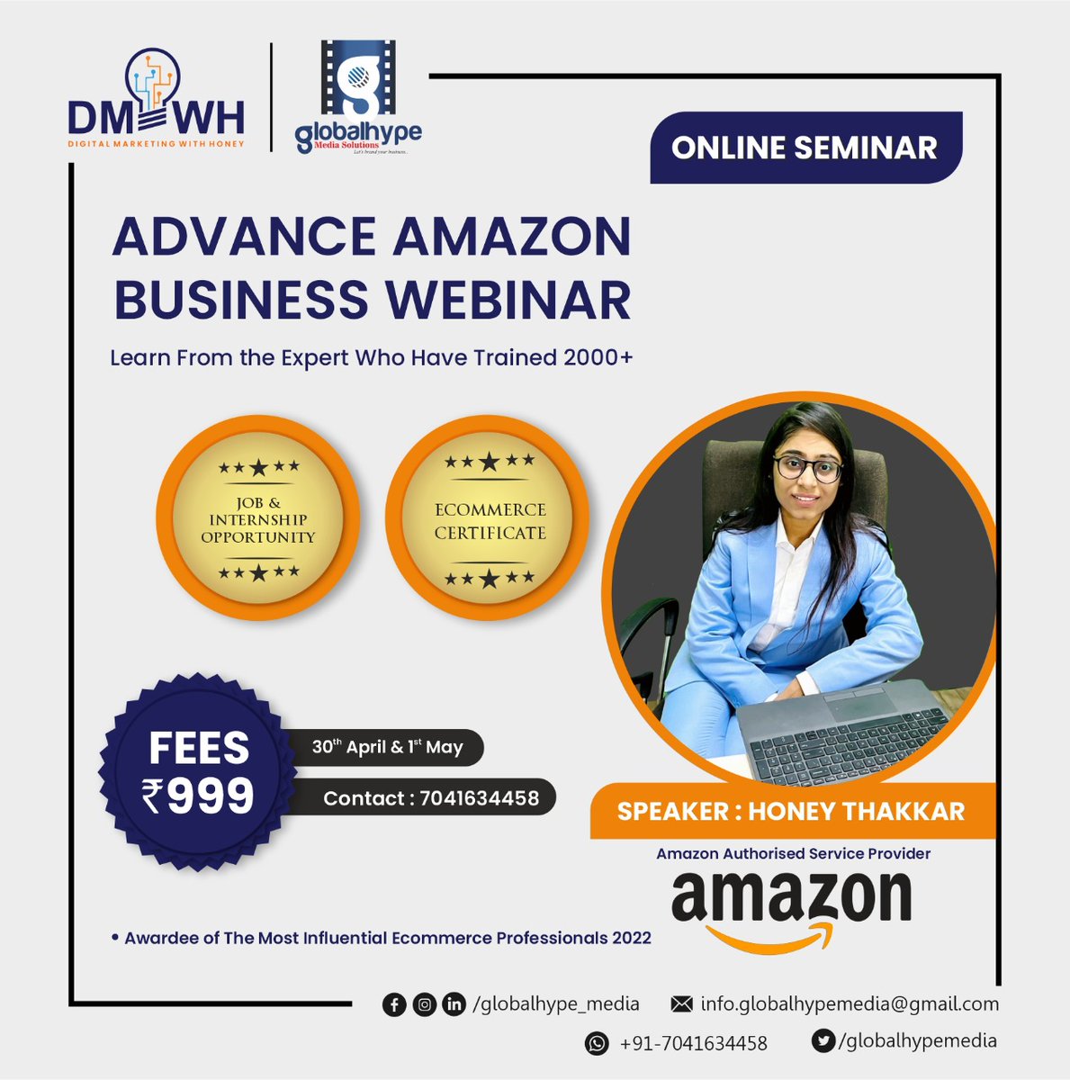 GlobalhypeMedia's tweet photo. Let's go one step ahead of the world🤩add value to the business🌟
come and join us for 'ADVANCE AMAZON BUSINESS WEBINAR'
#Amazon #AmazonWebinar #SellonAmazon #Ecommerce #DigitalMarketing #GlobalhypeMediaSolution https://t.co/Fe8rWLX7Yj
