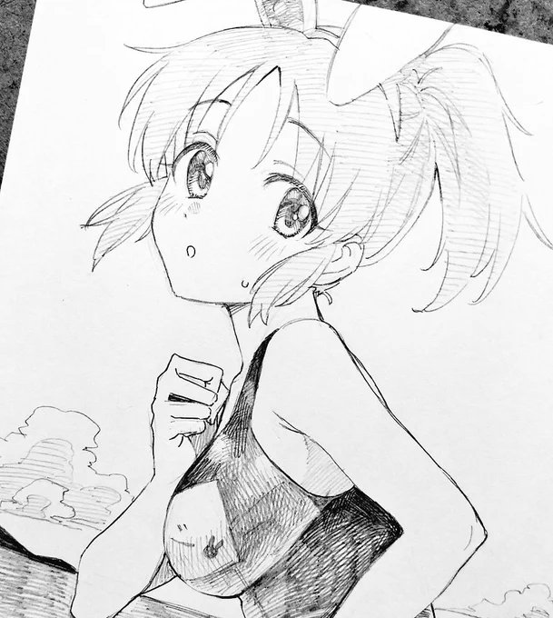 安部さんちの菜々さんも描きました! 頑張った尻も見て…(尻言うな) 