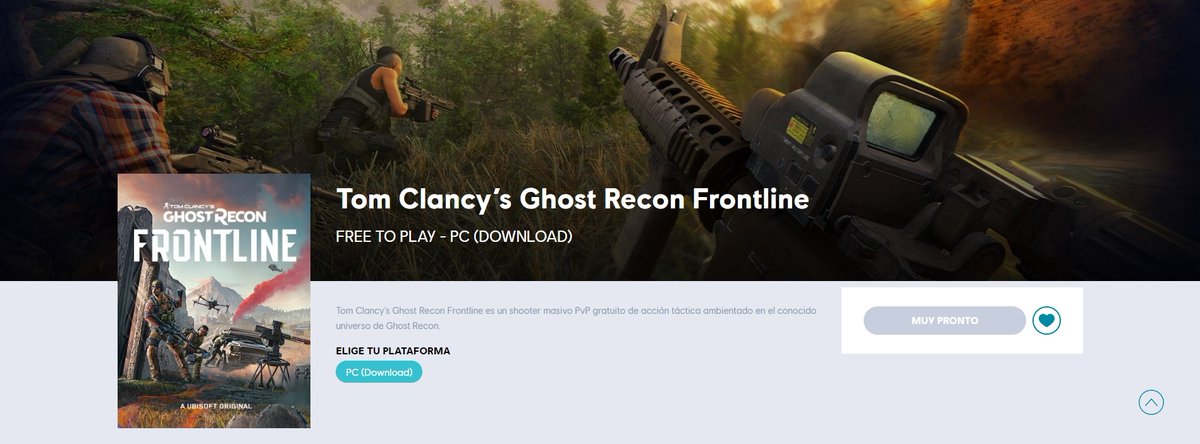 Bxy86's tweet photo. 🔵Llevamos meses sin saber de #GhostReconFrontline ,el pasado mes de Diciembre se lanzó una prueba para un pequeño grupo de jugadores.🤐

Pero en cambio en la store de Ubisoft puedes ver el juego sin problema.
Sigo pensando que tanto Heartland como Frontline saldrán en 2022. https://t.co/5yt3uhq3jw