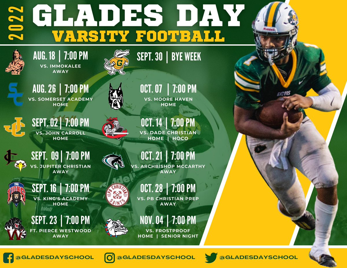coachtgds's tweet photo. Glades Day 2022 Football Schedule https://t.co/pRFm1UVHMY