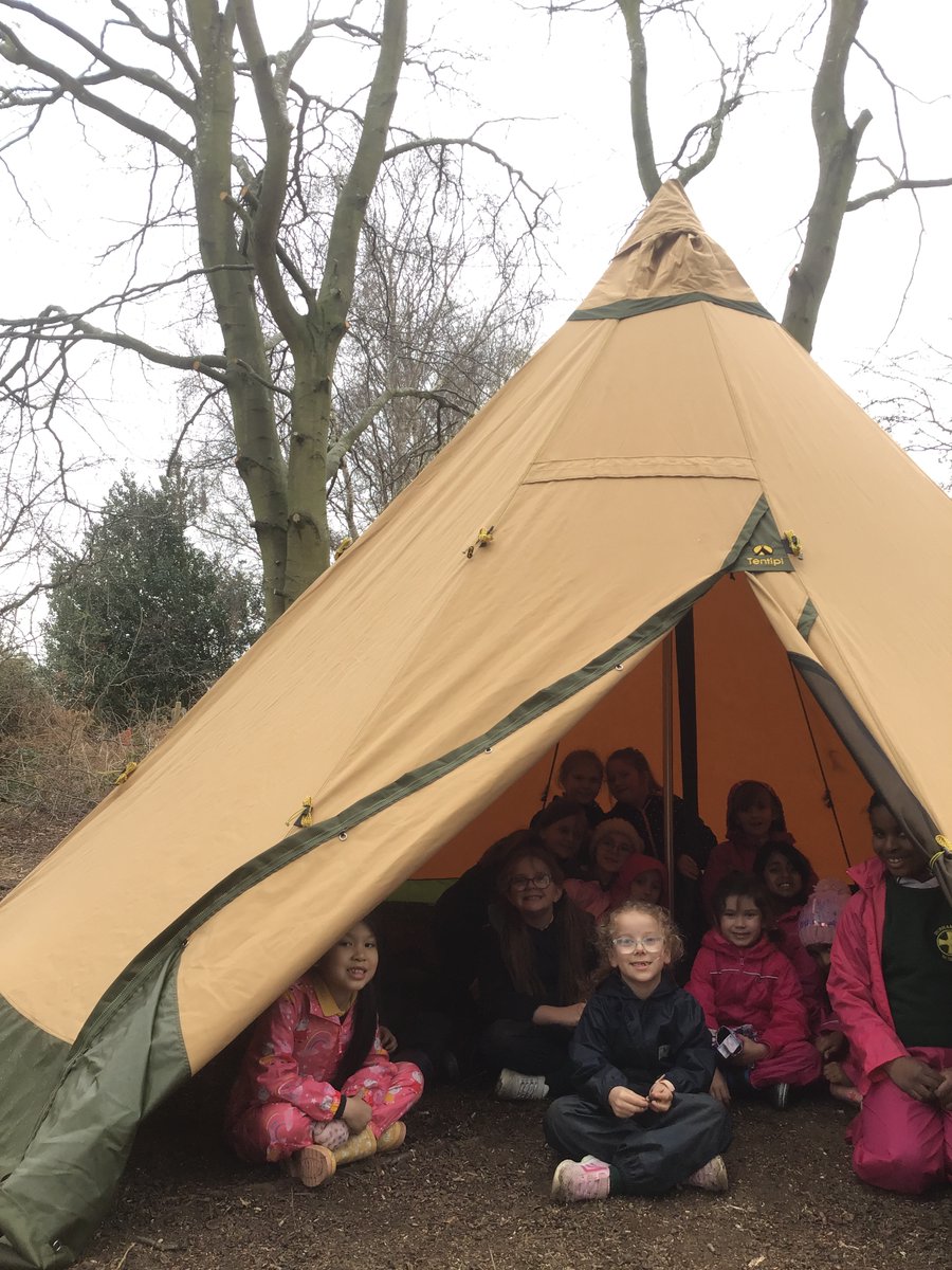 Pupils in Year 2 are thrilled with the new addition to our Forest Area. Many thanks to the Parents and Friends for their donation of a tepee 🏕️
