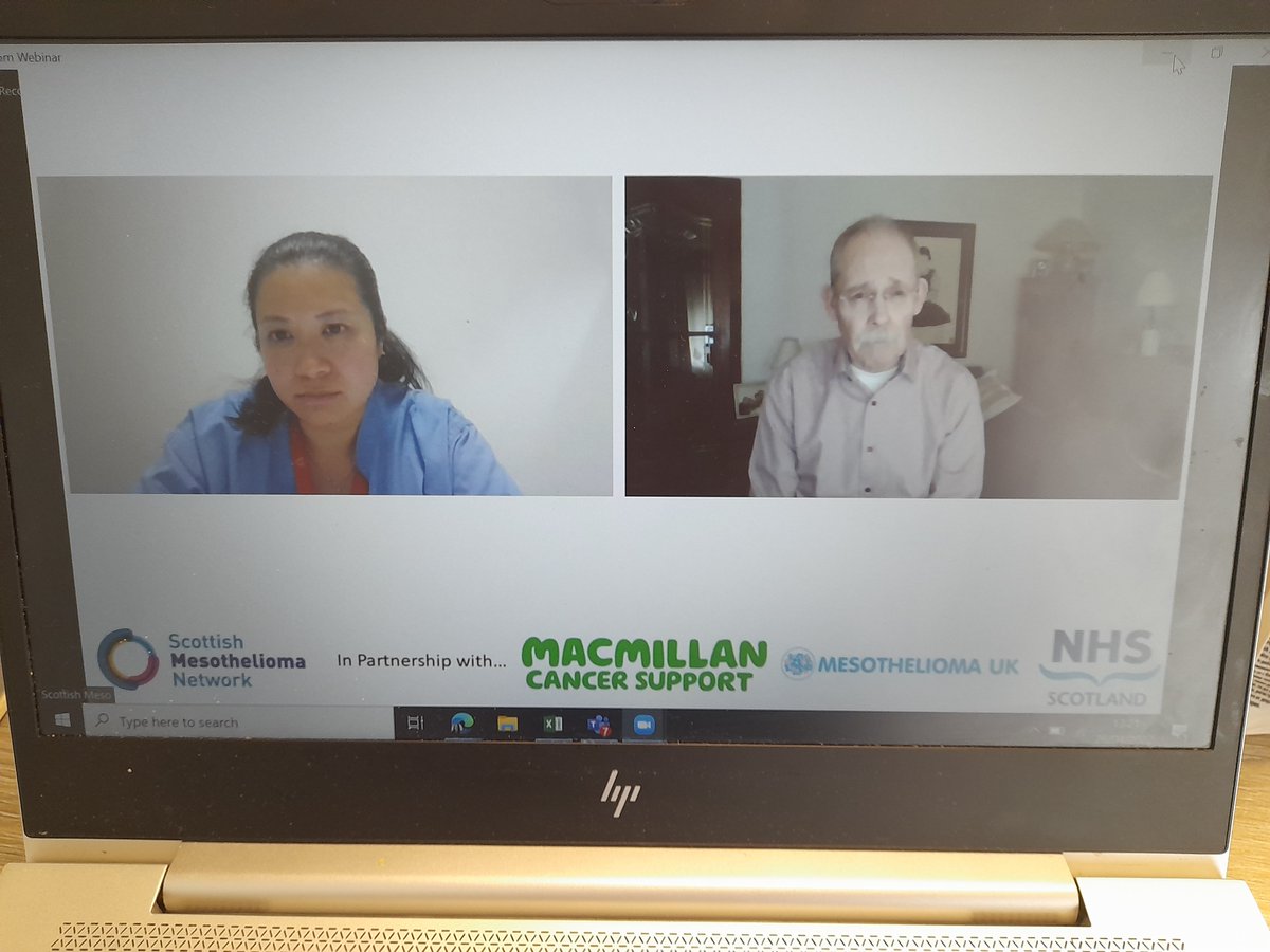 ScotMesoNet's tweet photo. Next up @SelinaTsim our #mesothelioma consultant interviewing one one of our patients about his journey through diagnosis and treatment. We are grateful to Joe for sharing his #PatientExperience https://t.co/apPu6kHAm3