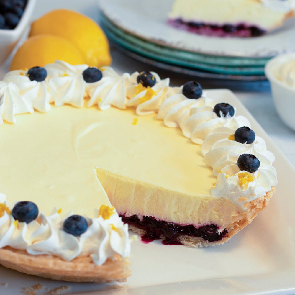 Our Blueberry Lemon Silk Pie is back for a limited time! Made with Michigan blueberries from True Blue Farms 🫐🍋🥧

Available until May 31st, get it while it lasts!