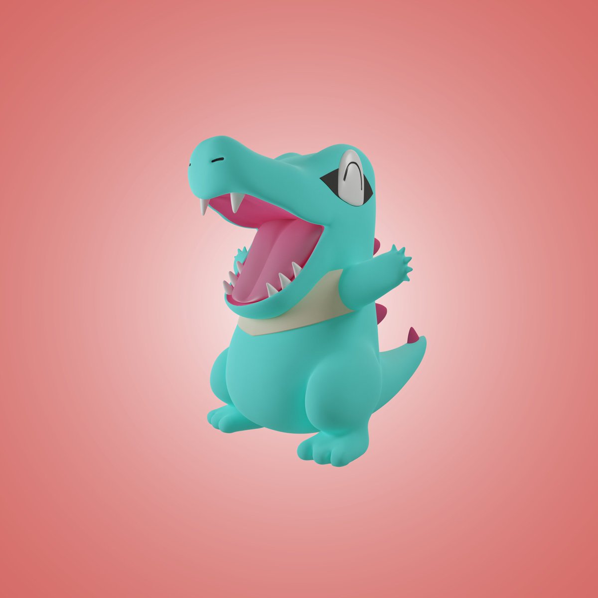 Finished Totodile for now.  Need to work on my rendering skills but happy enough with the results

#3dcharacterworkshop #3dcw #zbrush #pixologic #pixologiczbrush #pokemon #johto #johtostarters #totodile