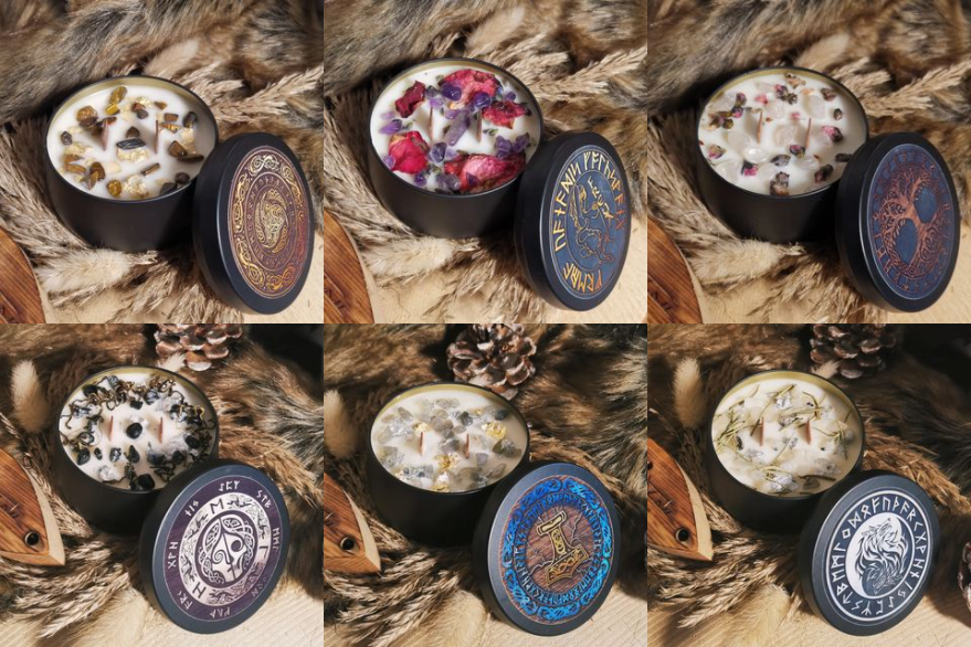Forgeloup's tweet photo. Gros plan sur notre nouvelle gamme de bougies !
Mythologie nordique et lithothérapie sont au rdv pour nos créations !

Disponible sur notre site !

#bougiesartisanales #smallbusiness #creationsartisanal #bougiesvegan #vikingmood #mythologienordique #bougie #viking #nordique https://t.co/dZb7IdX1WG